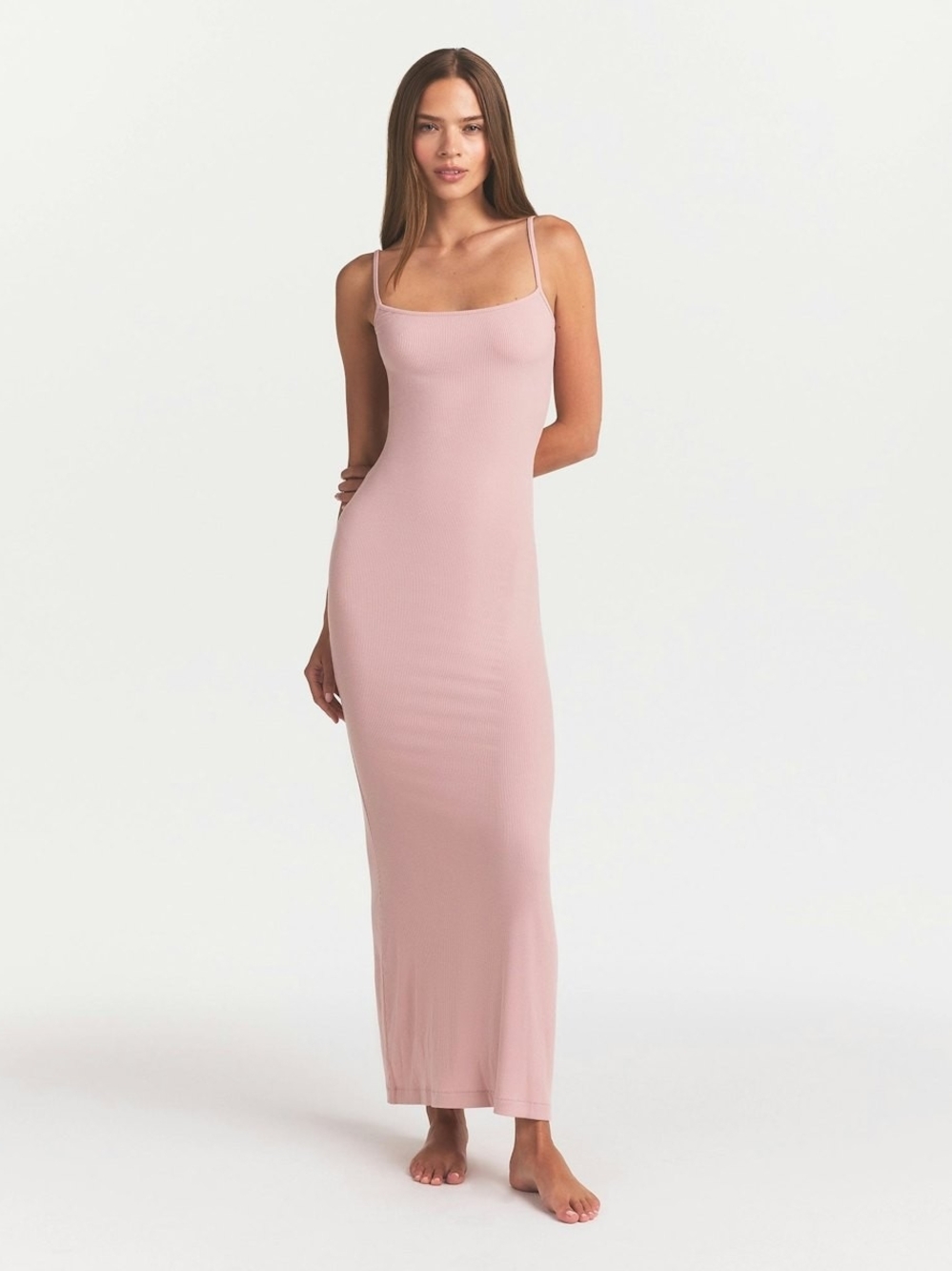 NWT SKIMS Morganite Soft Lounge Long Slip Dress Small